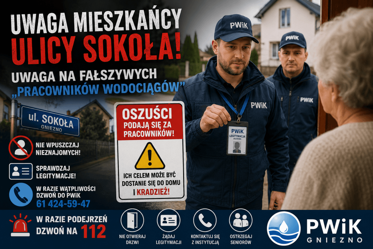 Uwaga na oszustów. Podają się za pracowników PWiK i chcą wejść do domów