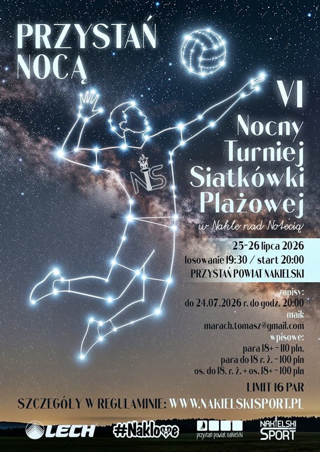 VI Nocny Turniej Siatkówki Plażowej „Przystań Nocą” już 25 lipca br.