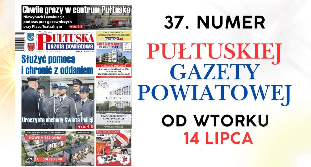 W 37 numerze numerze Pułtuskiej Gazety Powiatowej