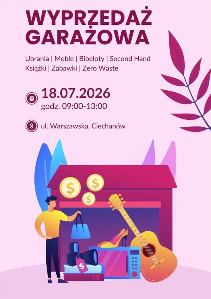 W Ciechanowie rzeczy dostaną drugie życie podczas wyprzedaży garażowej