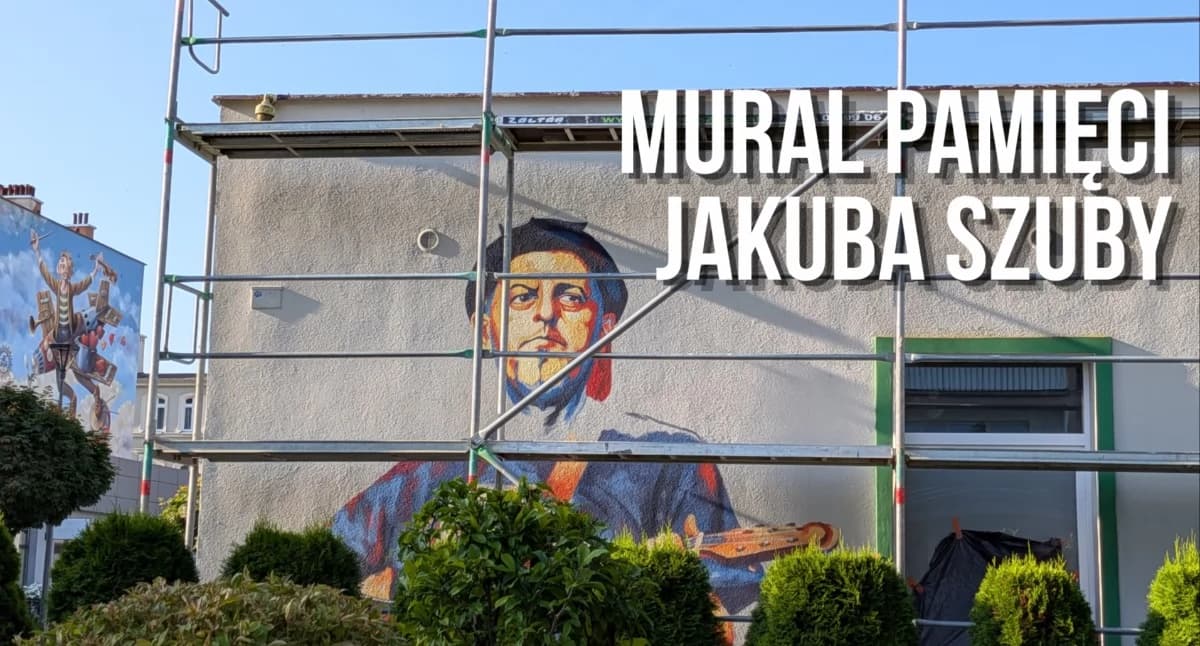 W czwartek odsłonią mural pamięci Jakuba Szuby. Dzieło jest już niemal gotowe 1