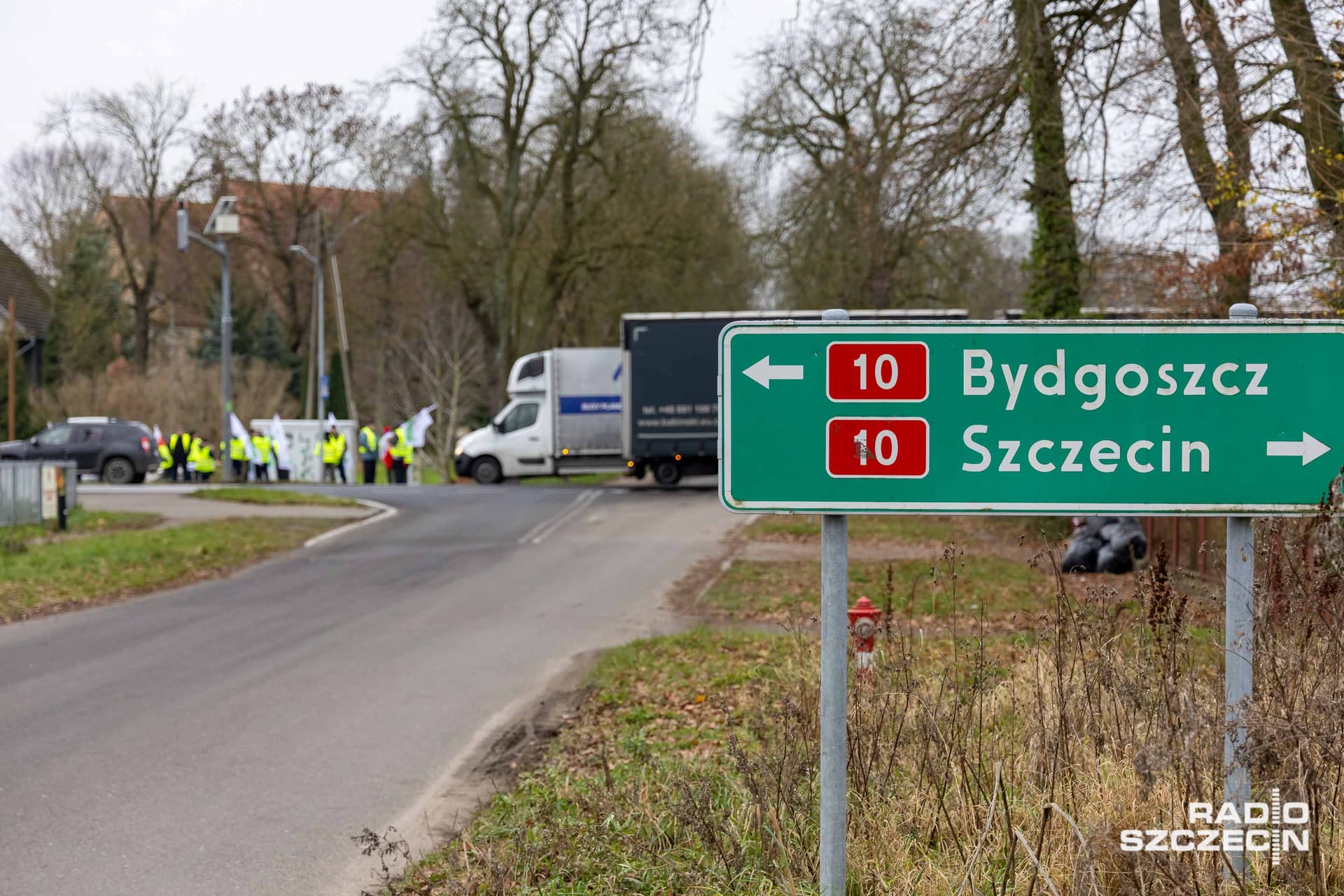 W Krąpieli znów protestują rolnicy