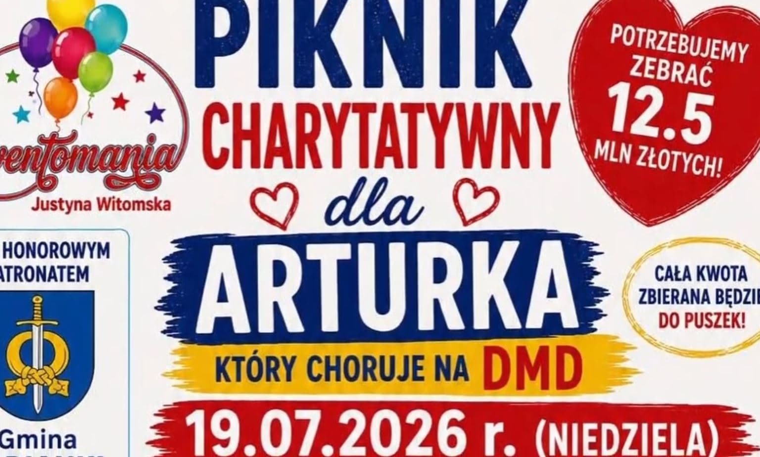 W niedzielę w Chełmicy-Cukrowni odbędzie się piknik charytatywny. Możesz pomóc Arturkowi