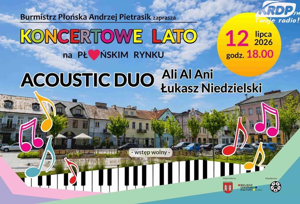 W Płońsku odbędzie się pierwszy koncert tegorocznego cyklu „Koncertowe Lato na Płońskim Rynku”