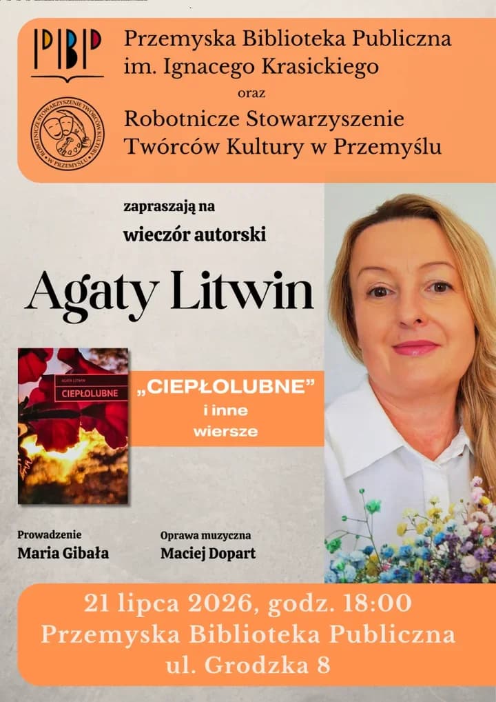 W Przemyślu poezja spotka się z rozmową - wieczór z Agatą Litwin