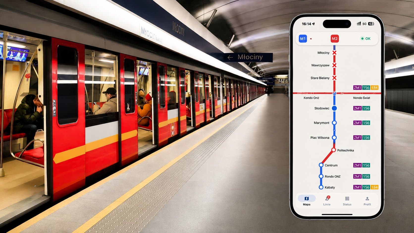Warszawskie metro z utrudnieniami. Zamknięto kilka stacji