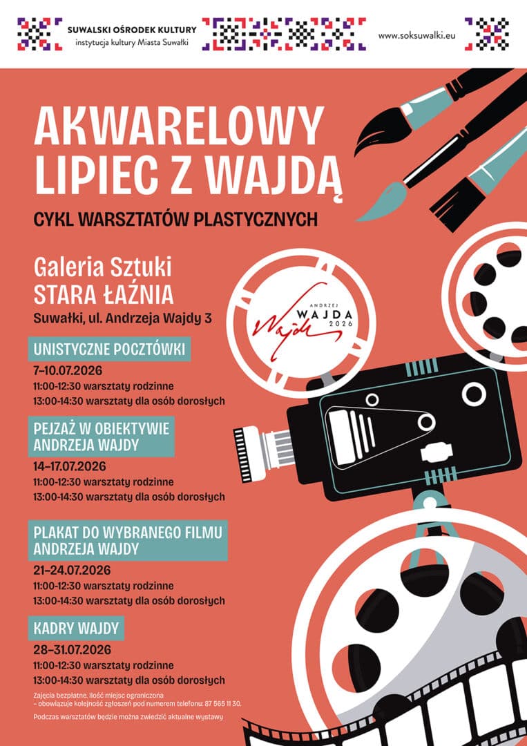 Warsztaty. Akwarelowy Lipiec z Wajdą – Plakat do wybranego filmu Andrzeja Wajdy