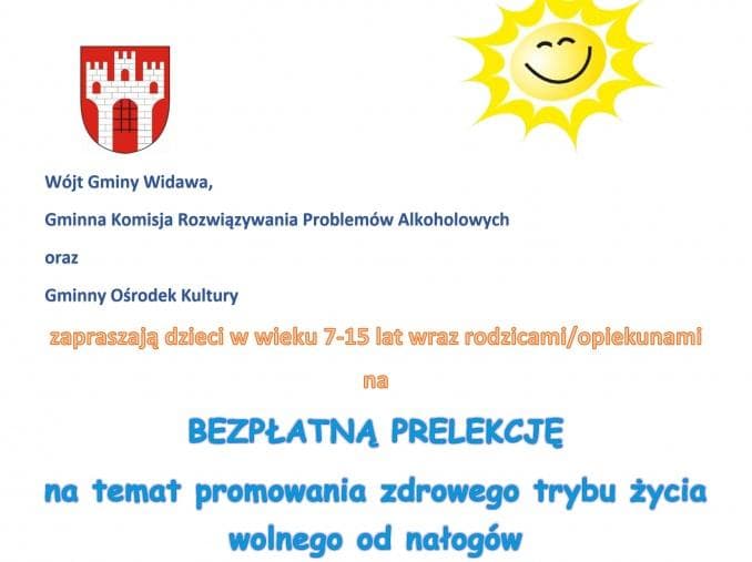 Widawa. Prelekcja na temat promowania zdrowego trybu życia wolnego od nałogów połączona z wyjazdem do Uniejowa