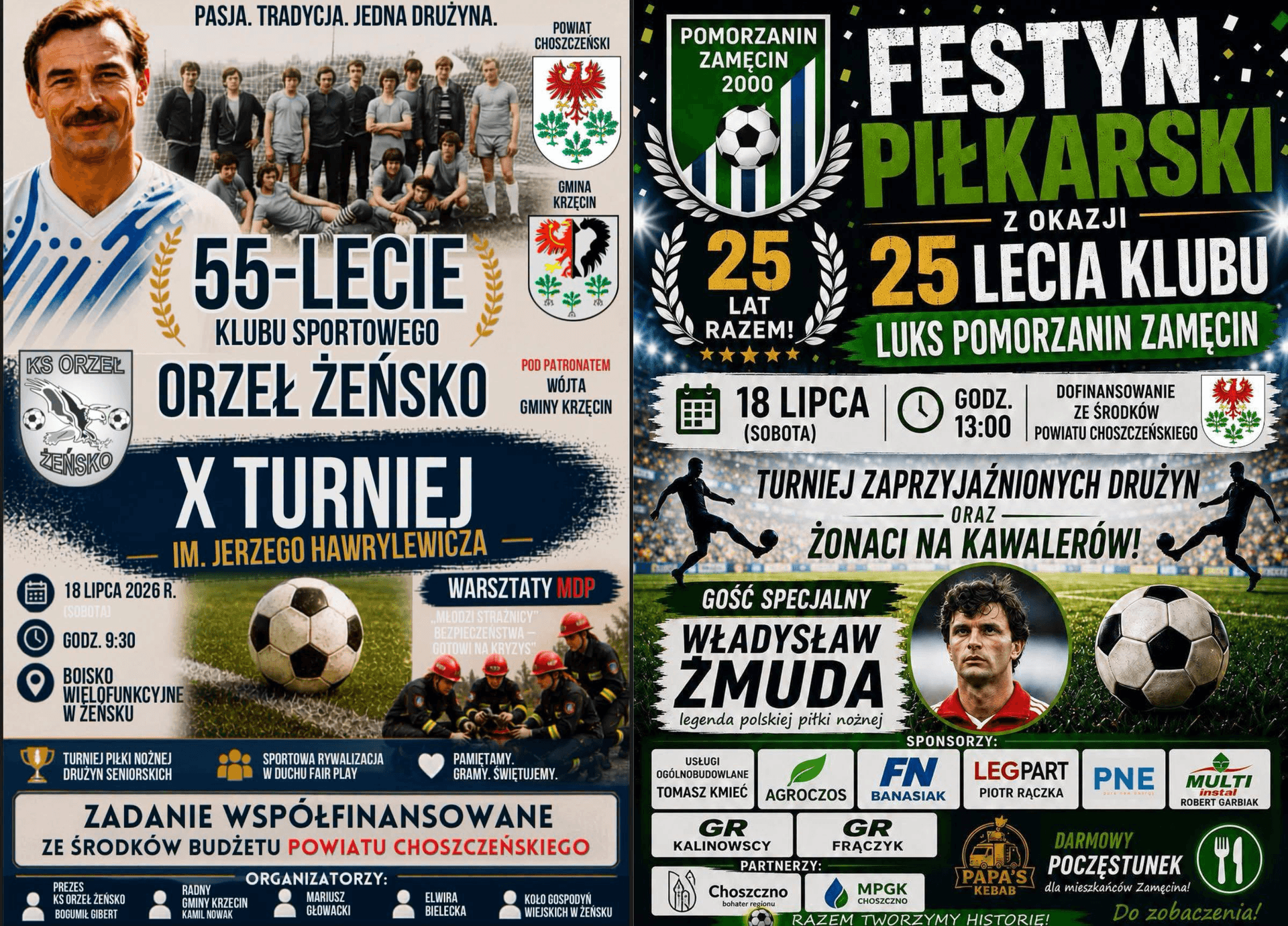 Wielkie święto lokalnego futbolu: Jubileusze w Zamęcinie i Żeńsku już w najbliższą sobotę.