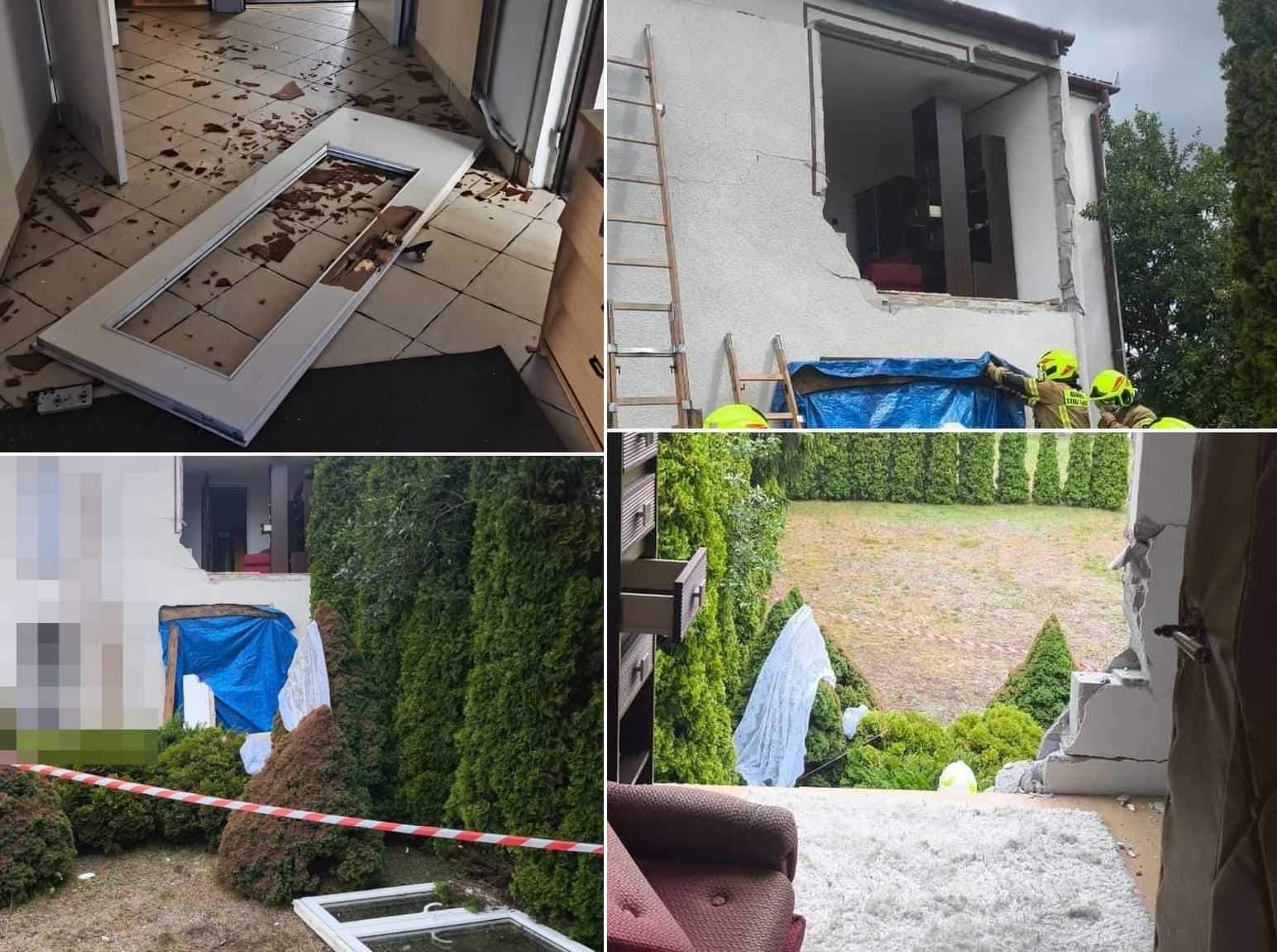 Wybuch gazu uszkodził budynek. 78-latka trafiła do szpitala