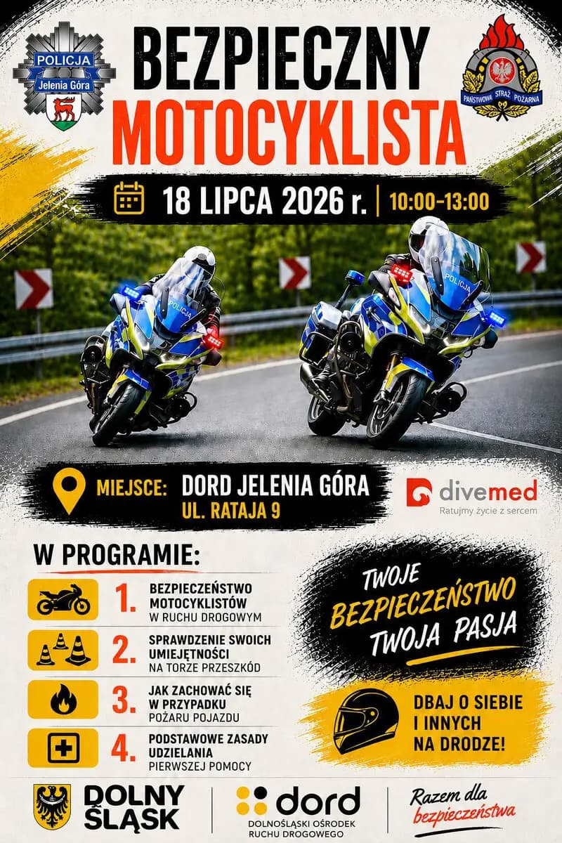 Wydarzenie poświęcone bezpieczeństwu motocyklistów w Jeleniej Górze