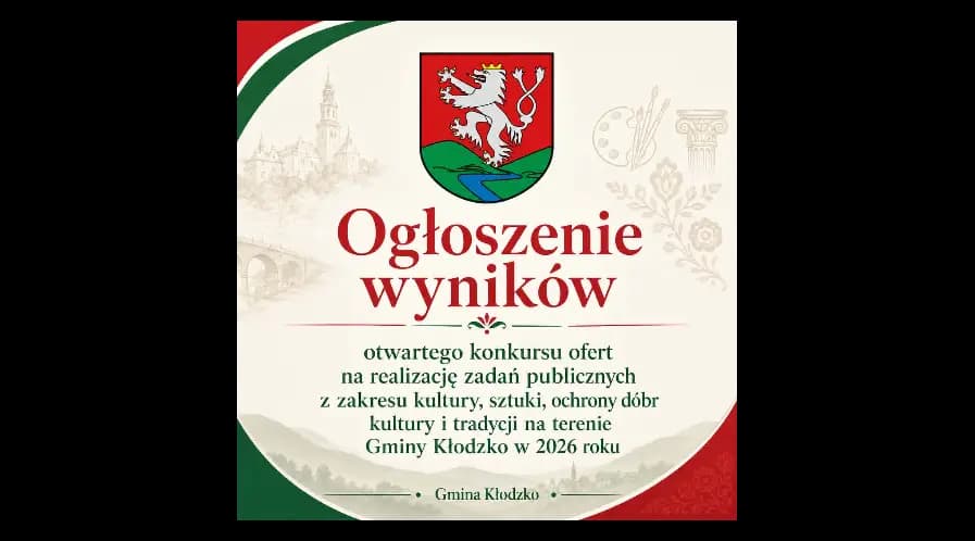 Wyniki otwartego konkursu ofert na zadanie publiczne w Gminie Kłodzko