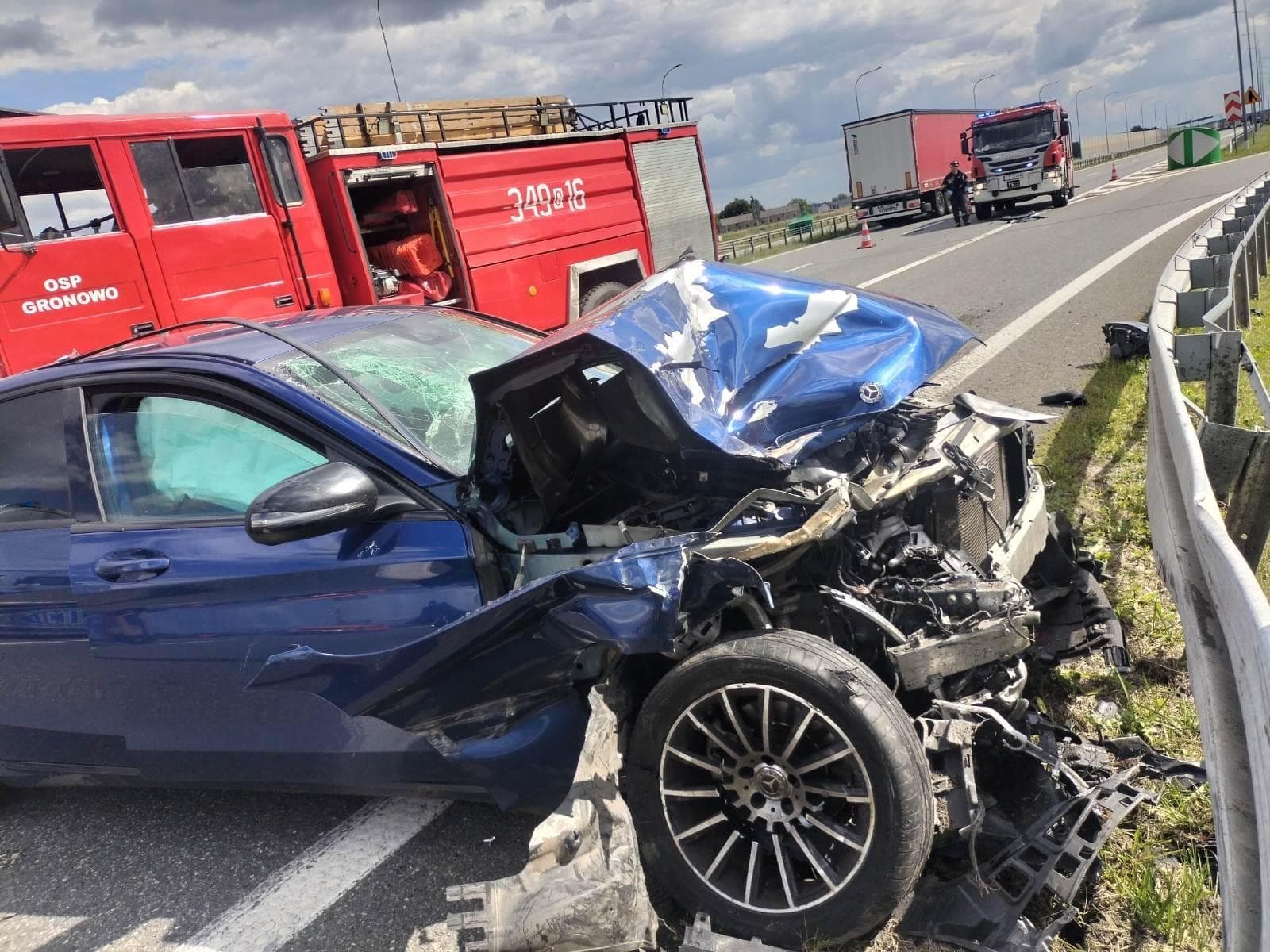 Wypadek na autostradzie A1 w Kujawsko-Pomorskiem. Są ranni!