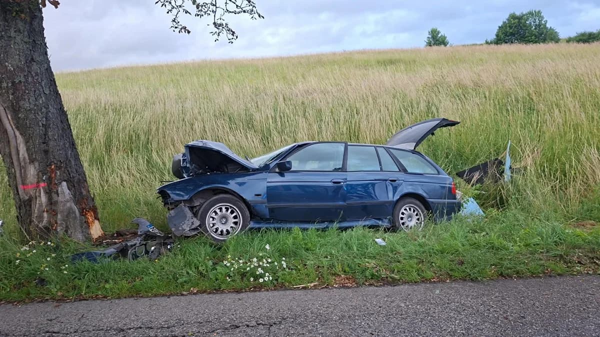 Wypadek na drodze Warny – Stare Bolity w gminie Miłakowo