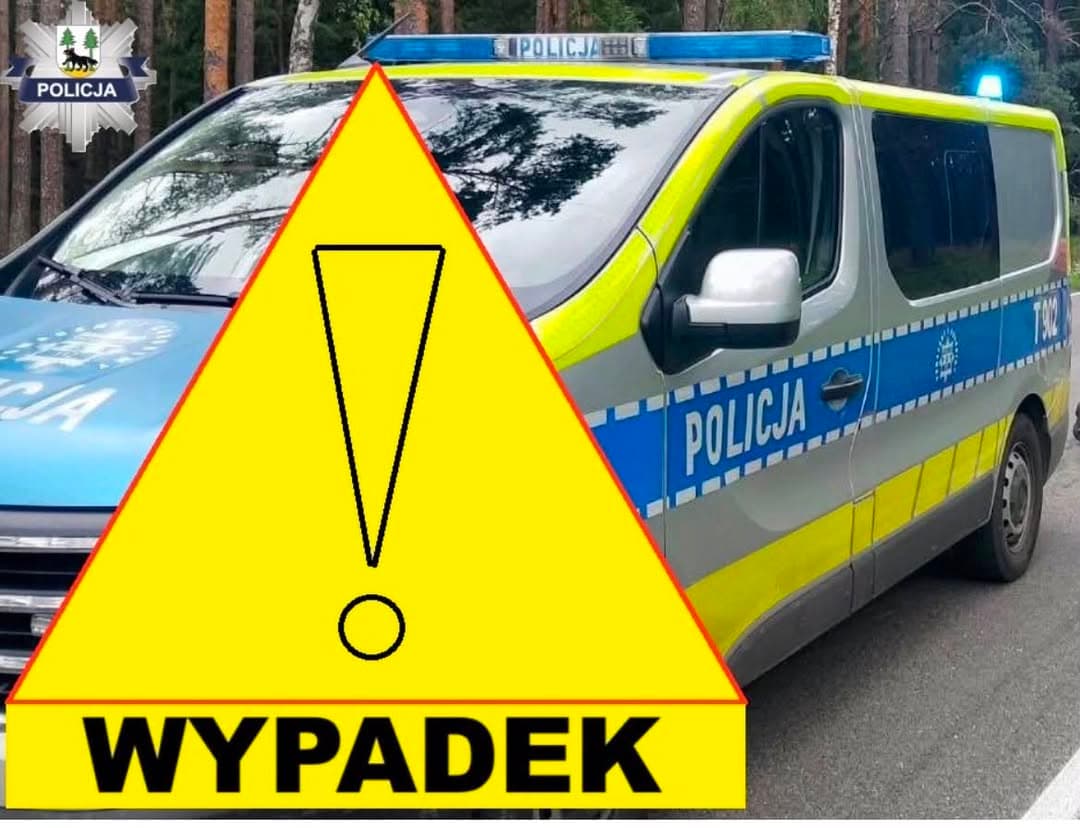 Wypadek na drodze wojewódzkiej 610 między Rucianą‑Nidą a Uktą, motocyklista nie żyje