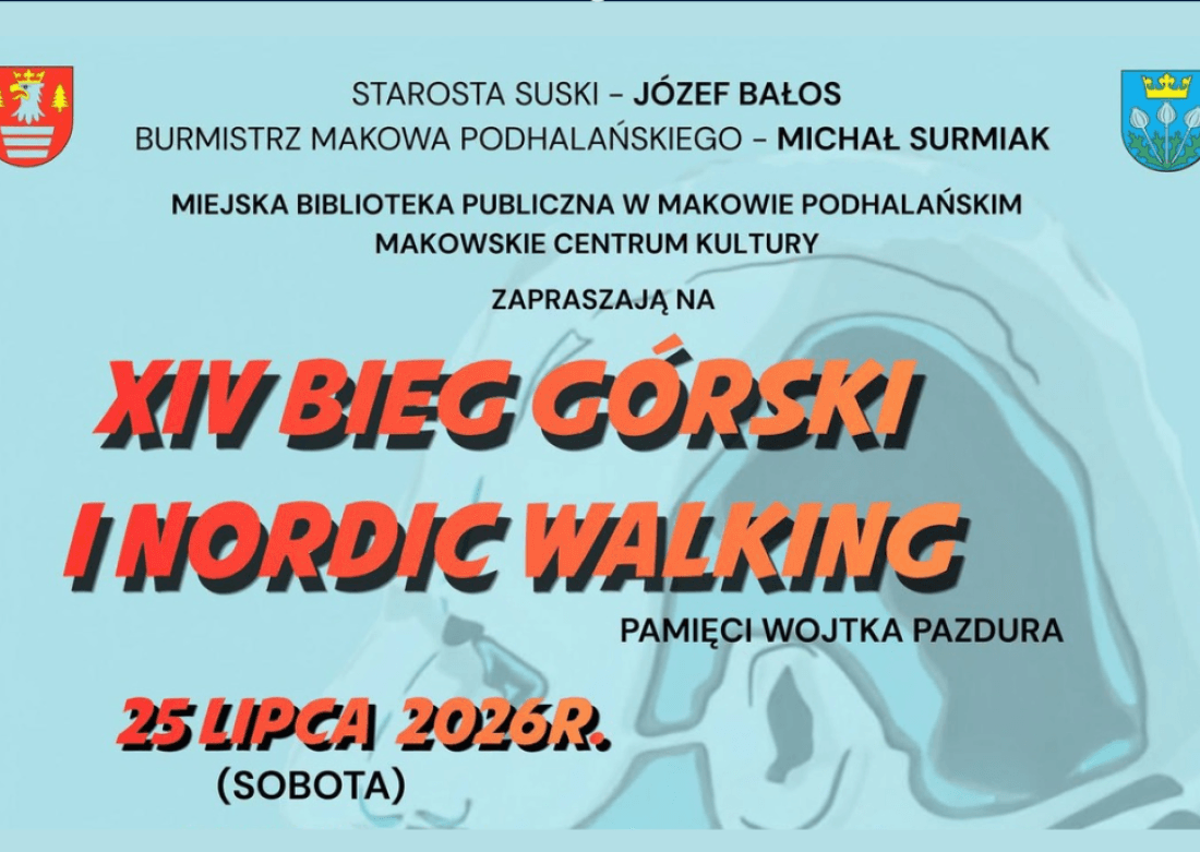 XIV Bieg Górski i Nordic Walking pamięci Wojtka Pazdura już 25 lipca w Makowie Podhalańskim. Trwają zapisy. Czytaj więcej