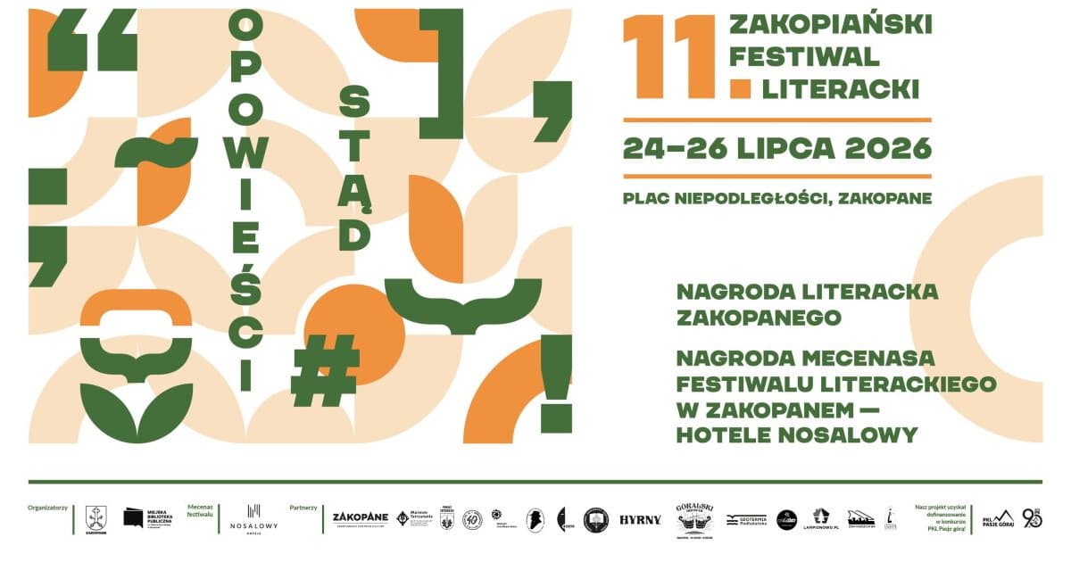 Za kilka dni rozpocznie się XI Zakopiański Festiwal Literacki „Opowieści stąd”