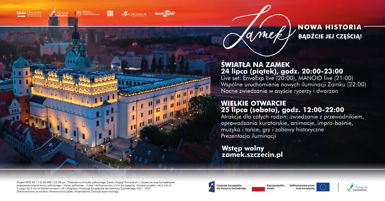 Zamek Książąt Pomorskich zaprasza na Dni Otwarte i premierę nowej iluminacji!