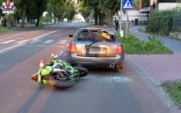 Zamość: Wjechała motocyklem w osobówkę