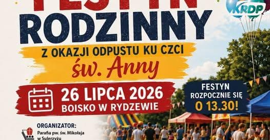 Zapowiada się wielkie wydarzenie – Piknik Rodzinny na stadionie w Rydzewie na Odpust św. Anny