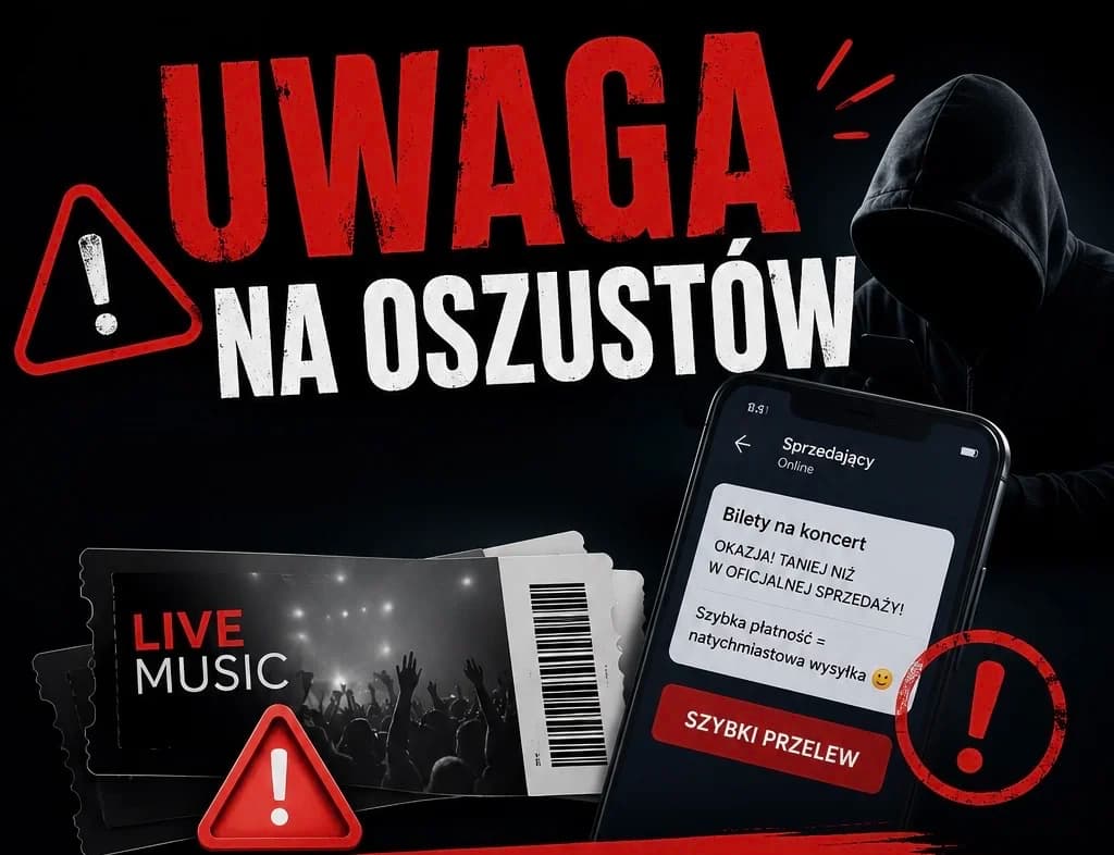Zawiercie: Kobieta straciła 1500 zł na fałszywych biletach na koncert