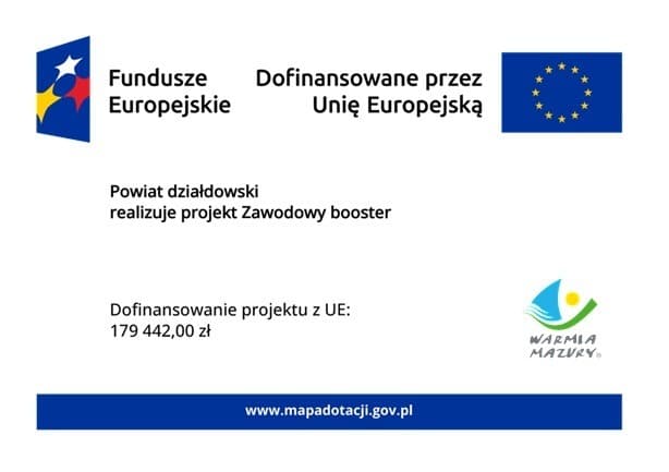 "Zawodowy Booster". Projekt dofinansowany ze środków UE