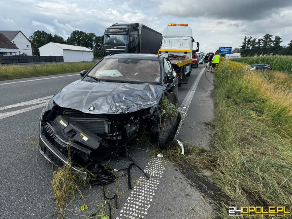 Zdarzenie z udziałem pięciu pojazdów we Wrzoskach