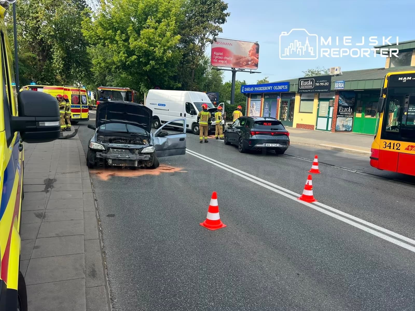 Zderzenie przy Cmentarzu Bródnowskim. Ulica św. Wincentego była zablokowana