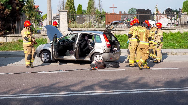 Zderzenie w Sitańcu na DK17