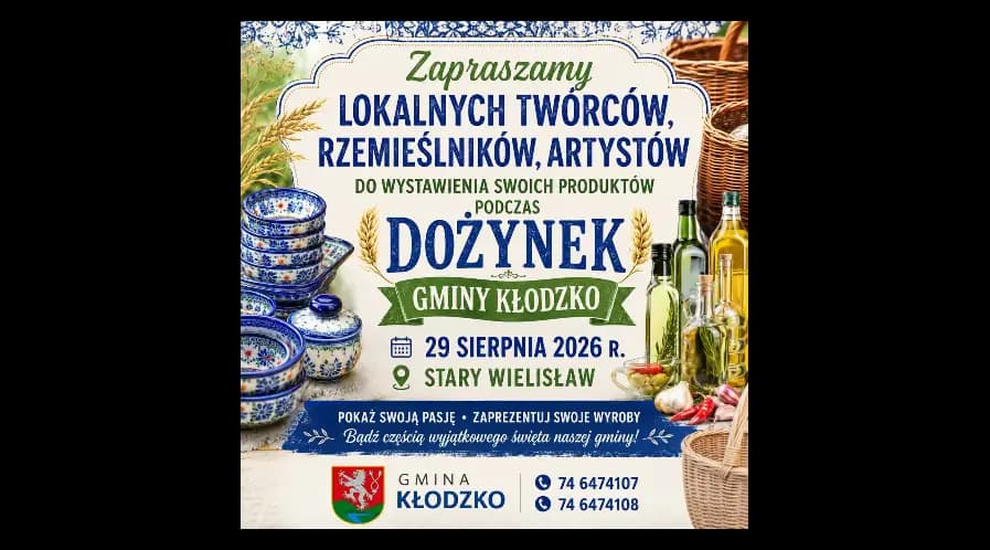 Zgłoszenia dla wystawców na Dożynki Gminy Kłodzko