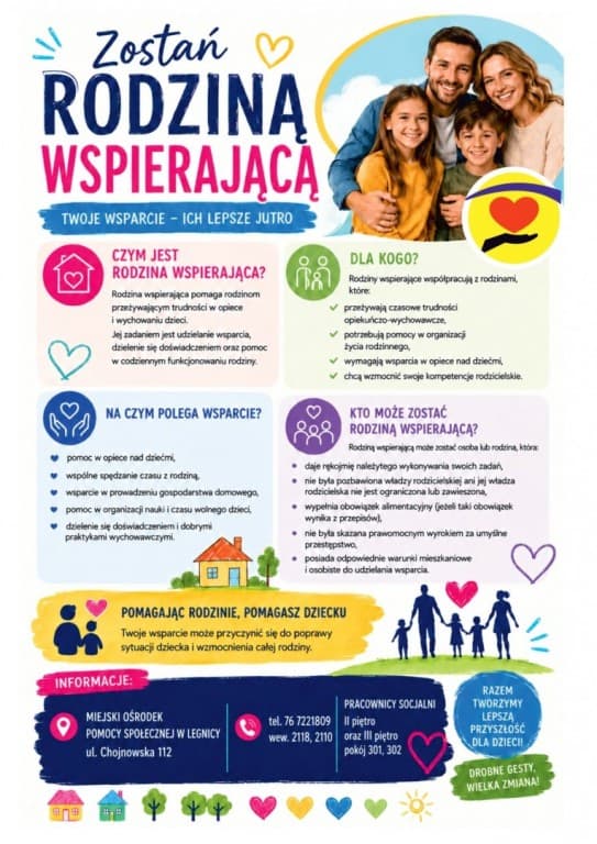 Zostań rodziną wspierającą! Legnicki MOPS szuka chętnych do pomocy innym