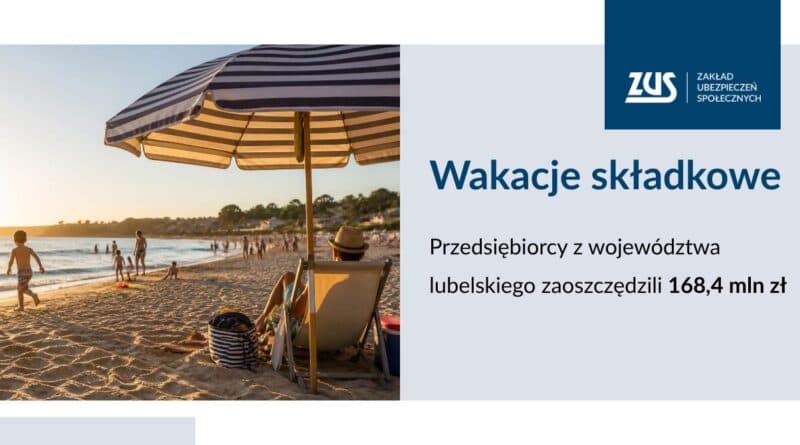 ZUS Dzięki wakacjom składkowym przedsiębiorcy z regionu zaoszczędzili 168,4 mln zł