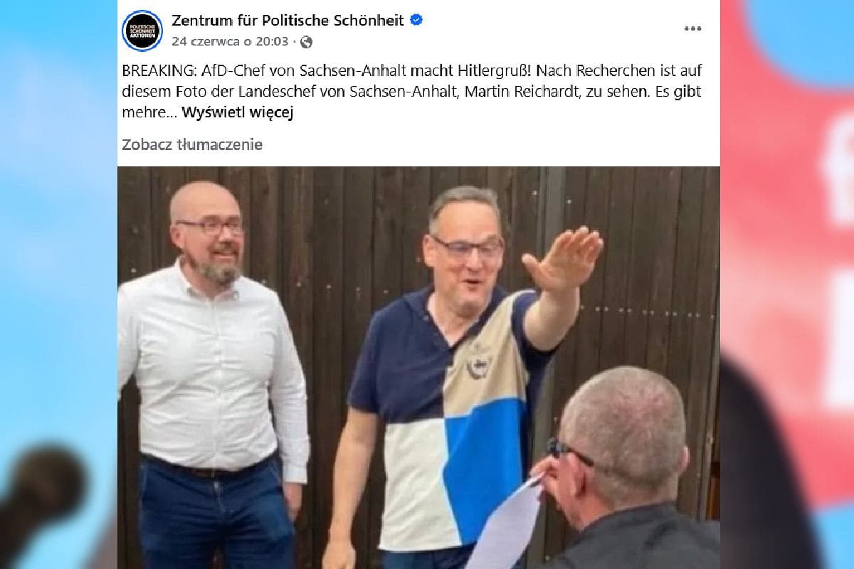 Niemiecki poseł oskarżany o wykonanie hitlerowskiego salutu. Wyciekło zdjęcie