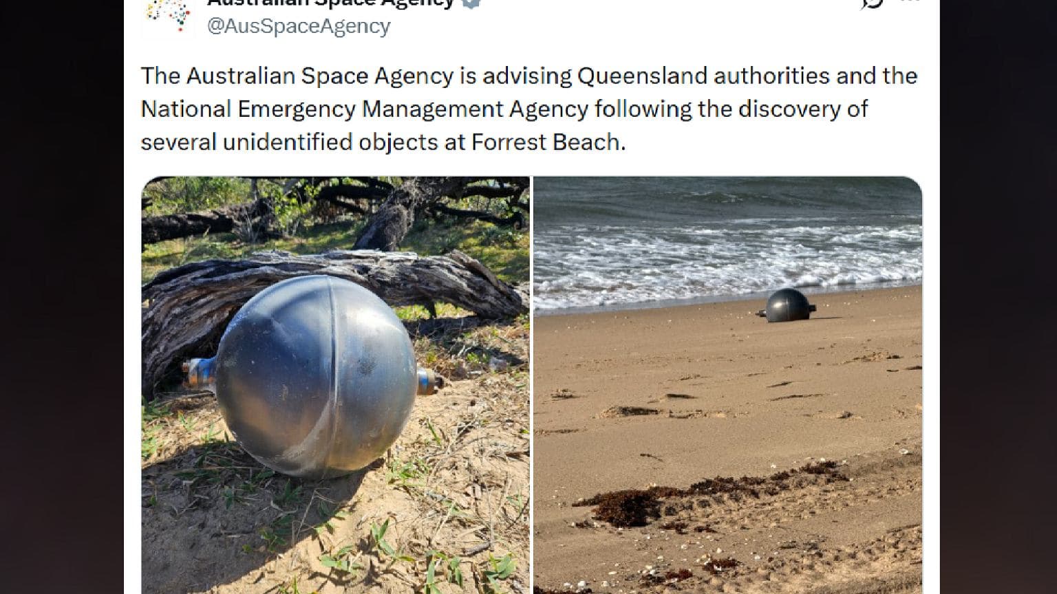 Tajemnicze kule z kosmosu na plaży w Australii. Ustalono, skąd pochodzą