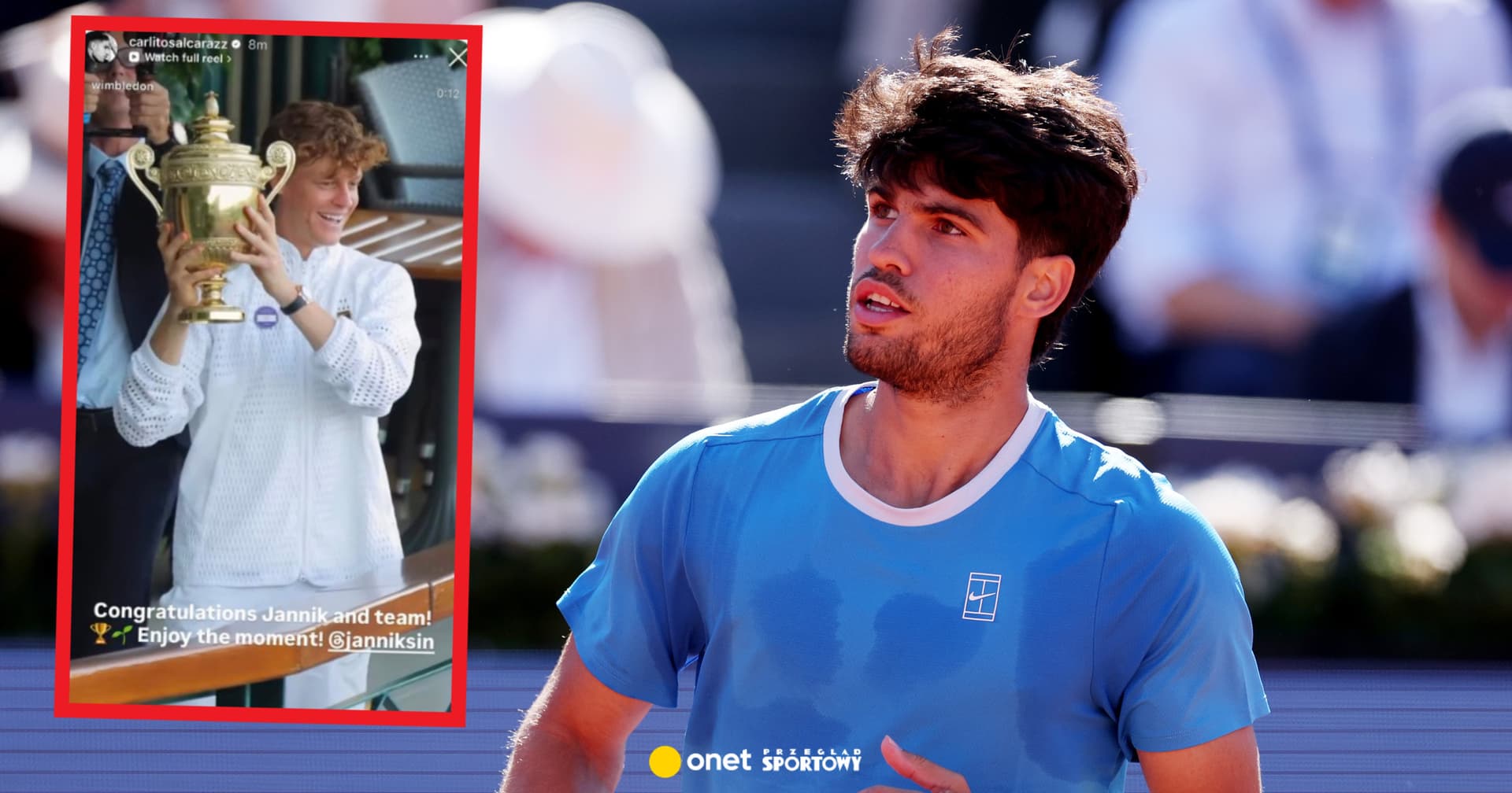 Alcaraz zareagował na triumf Sinnera na Wimbledonie. Więcej nie trzeba