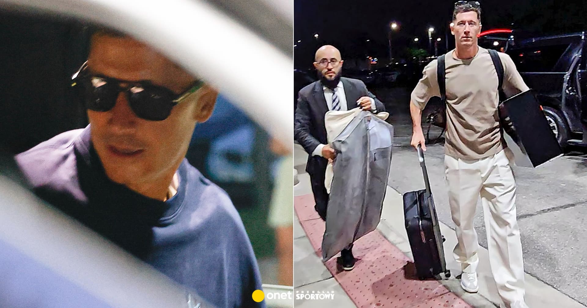 Cyrk podczas powitania Roberta Lewandowskiego na lotnisku w Chicago
