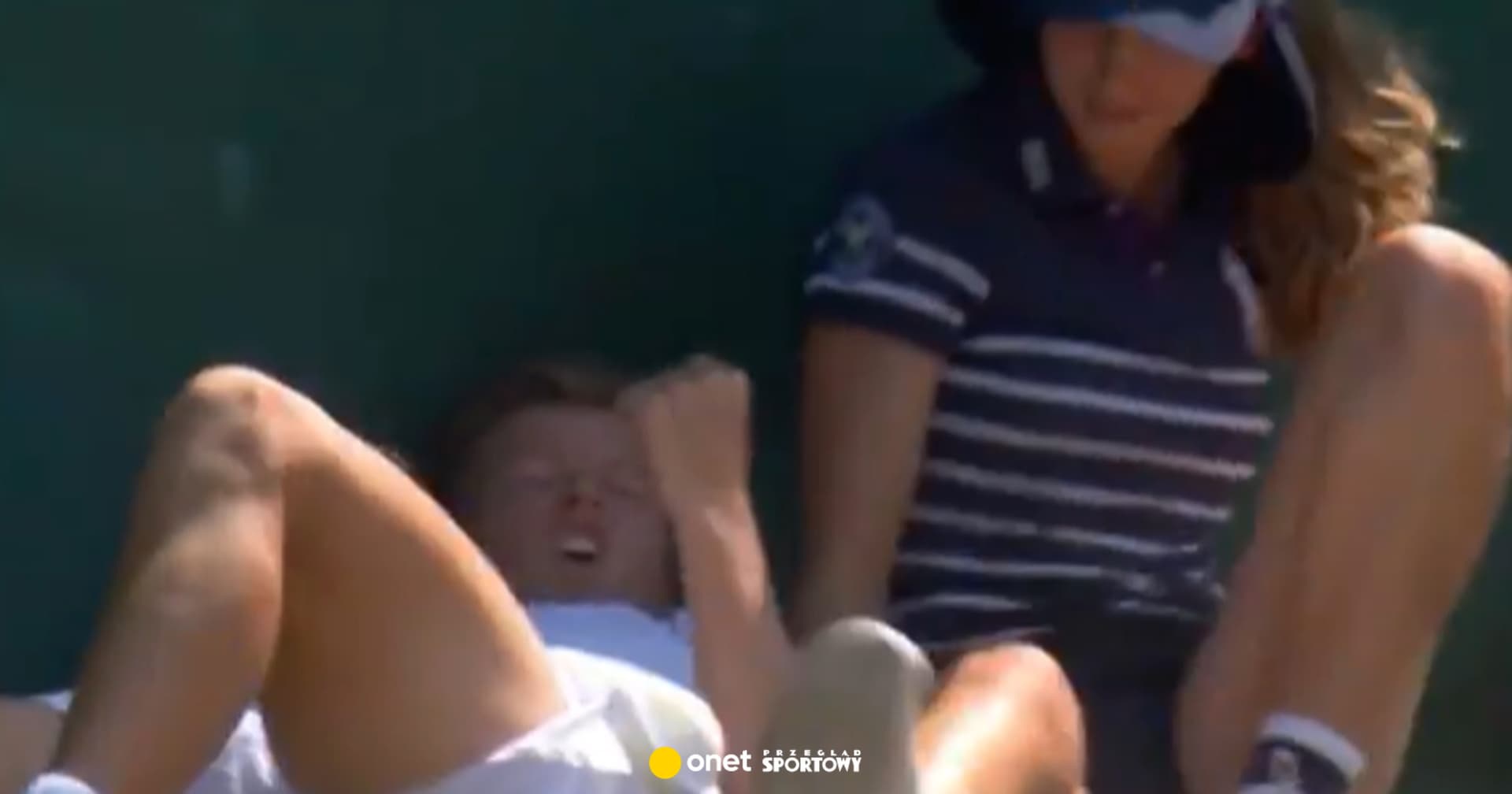 Dlatego przerwano mecz na Wimbledonie. Nie mogła wstać z kortu