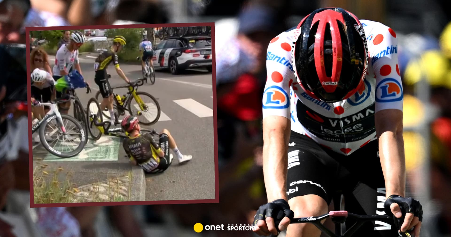 Kraksa w Tour de France. Wielki faworyt w szpitalu, gorzej być nie mogło
