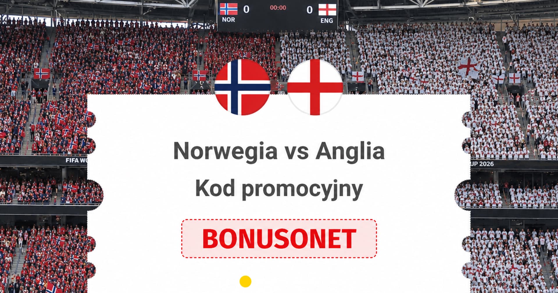 Norwegia - Anglia. Superbet kod promocyjny: BONUSONET
