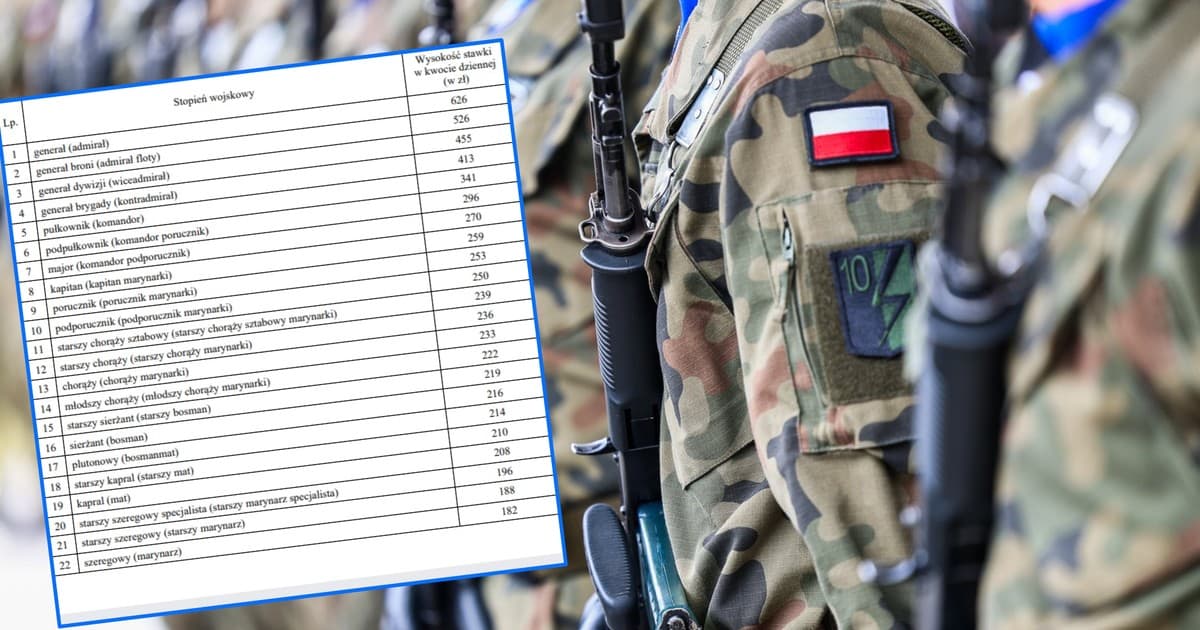 Nowe stawki dla żołnierzy od lipca. Tyle dostanie szeregowy, tyle generał