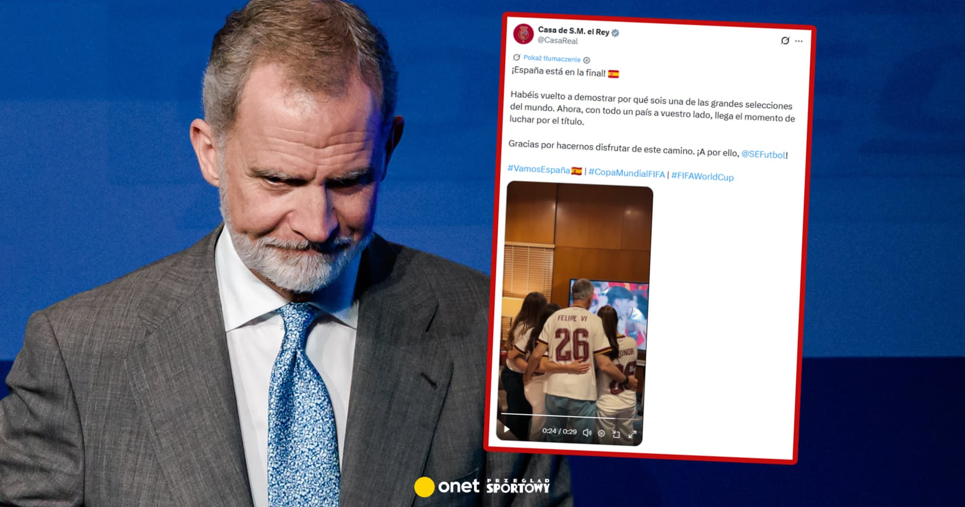 Tak zachował się król Hiszpanii po awansie do finału MŚ 2026